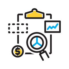 Vector multi color icon for Financial position