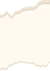Torn Cream Paper Edge, Simple Background Texture.