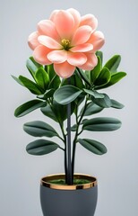 Fototapeta premium red flower in a pot