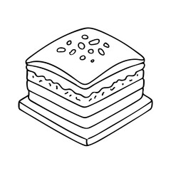 Baklava Bliss Traditional Middle Eastern Dessert Vector