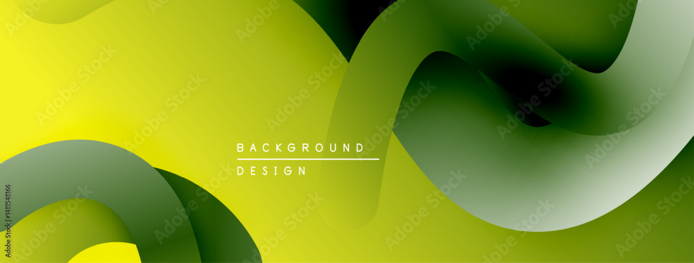 Leinwandbilder abstract yellow, green gradients form flowing shapes. modern design suggests movement, energy, posit