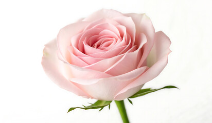 Elegant Light Pink Rose Blossom Close-Up Photography