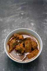 Spicy Pork Bone Curry, a local food from the southern region of Thailand