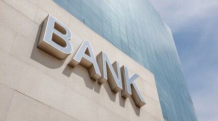 Sleek Urban Financial Frontier Contemporary Banking Architecture Showcasing Digital-Era Transparency and Minimalist Corporate Design Excellence