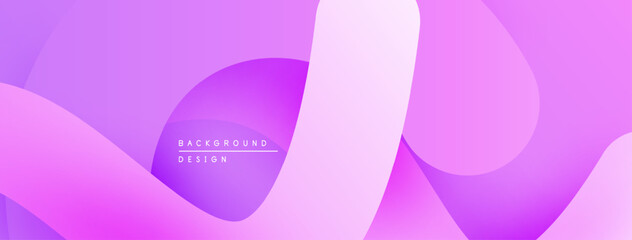 Abstract fluid shapes, purple hues, smooth gradients. Modern design element for backgrounds, digital art creation.