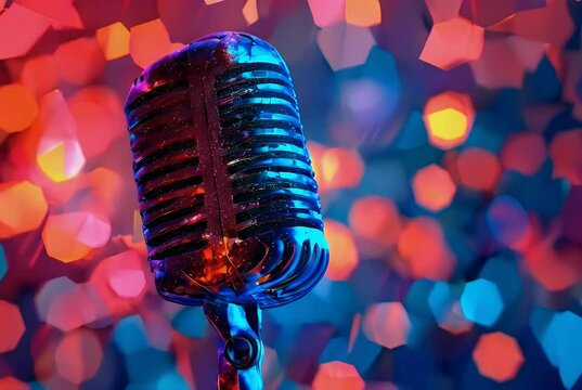 Artistic poster for a karaoke event or comedy show.