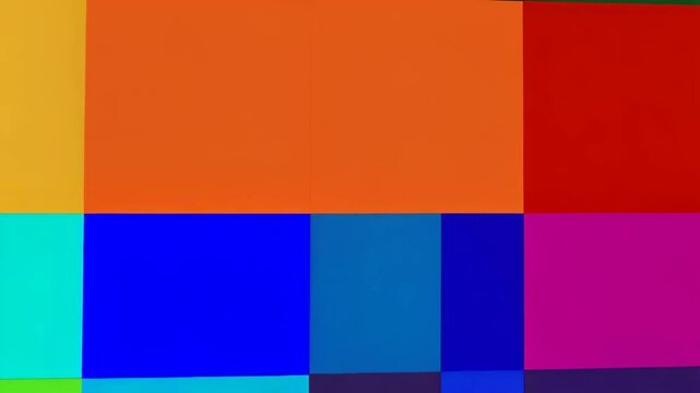 Abstract Colorful Blocks Composition, Graphic Modern Wall Art, Vivid Geometric Shapes, Creative Minimalist Design