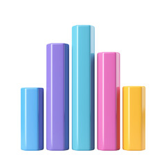 Colorful 3D bar chart graph
