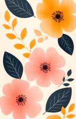 Obraz premium seamless background with flowers