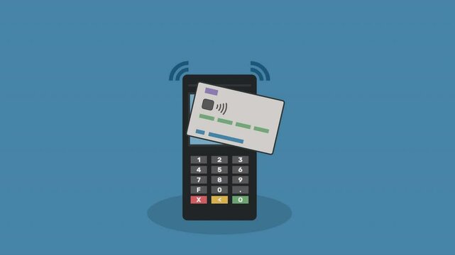 Contactless Payment Terminal with Bank Card