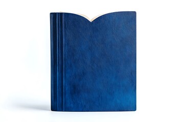 blue book on blue hardcover book is isolated white background
