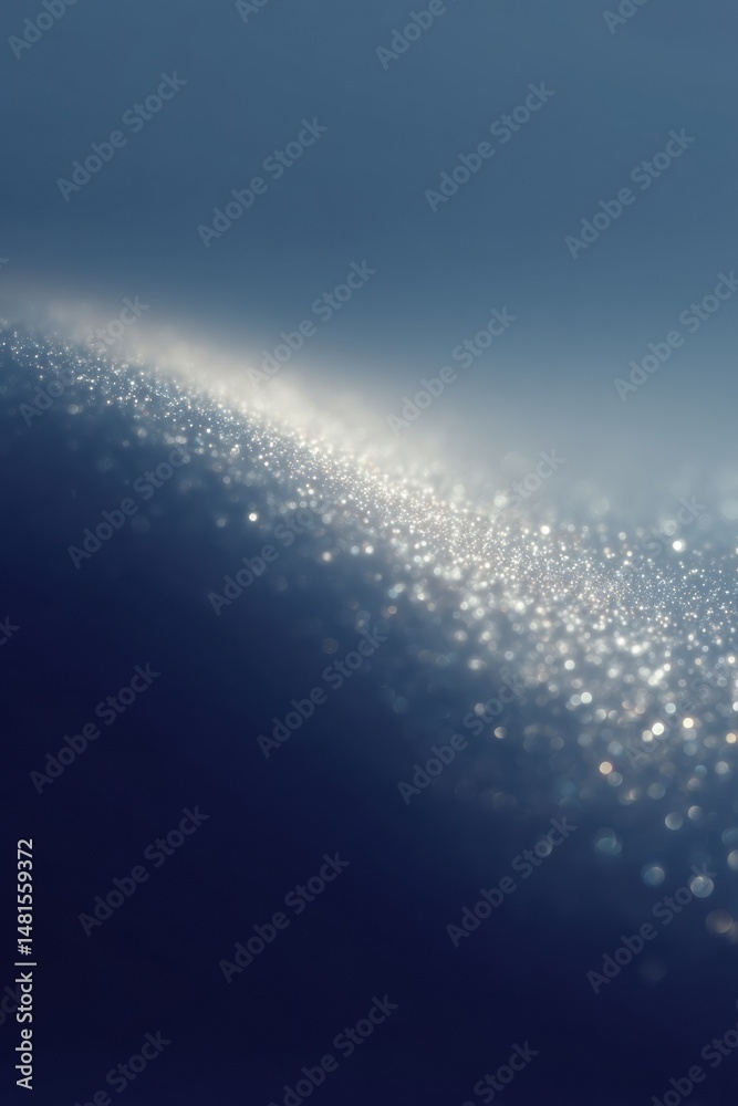 Poster ethereal digital particle flow cinematic stardust visualization for immersive tech marketing, ar/vr 