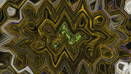 Broken glass or crystal and Distorted metallic structures on a black background, easy to use material