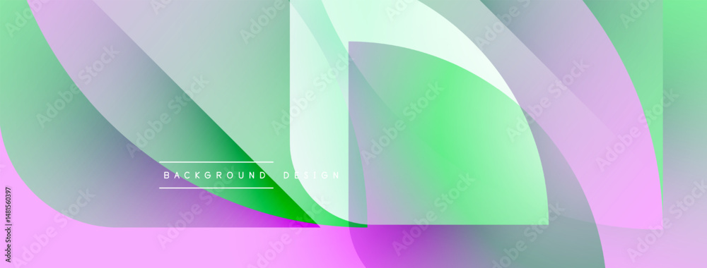 Leinwandbilder Abstract fluid shapes, vibrant colors blend. Soft gradients create dynamic background design. Modern aesthetic, smooth transitions visible.
