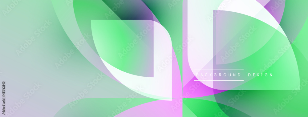 Aufkleber abstract fluid shapes, pastel colors blend. modern design, smooth gradients create dynamic compositi