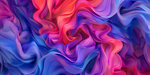 Fototapeta premium Abstract fluid art in vibrant shades of pink purple orange and blue for backgrounds