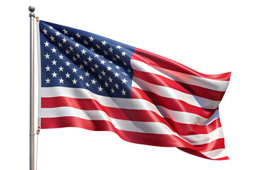 Obraz premium Transparent PNG Of A Waving USA Flag Isolated