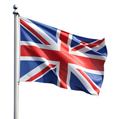 UK Flag On White Background