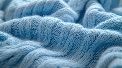 Light blue cable knit fabric texture