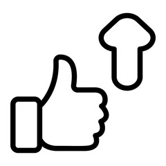 Obraz premium Positif Feedback Line Icon