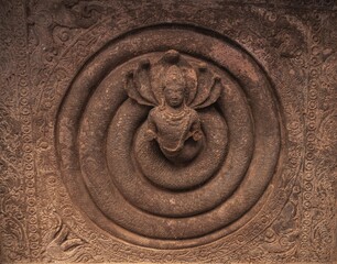 Naklejka premium Badami Caves are a unique architectural complex in the state of Karnataka, India.