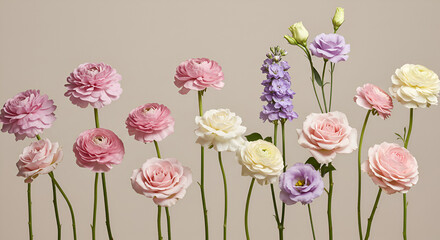 Elegant Ranunculus & Lisianthus Bouquet: Pastel Blooms for Gentle Springtime Designs 🌸
