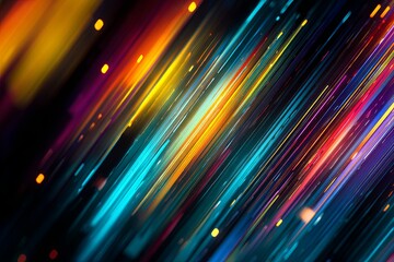 Abstract Colorful Pixel Art Background with Light Streaks and Digital Design Elements for Modern Digital Projects