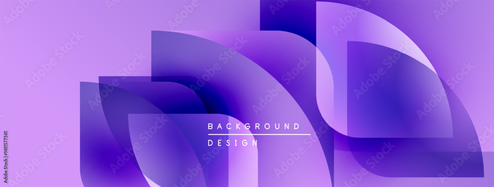 Poster Abstract purple background. Flowing shapes create dynamic visual effect. Modern design with gradient colors, suitable for digital projects.