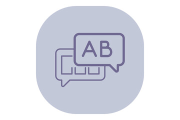 Simple illustration of language exchange through chat bubbles. Education and communication, promoting learning new languages effectively concept