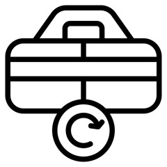 Work Continue Line Icon