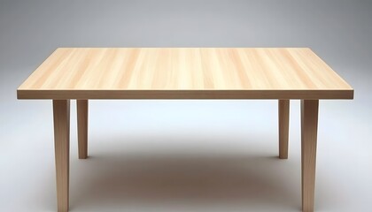 Fototapeta premium Simple light wood rectangular table design.