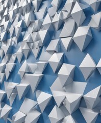 Modern blue backdrop, textured white triangles & squares , layers, graphic, square