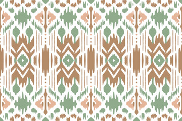 Ikat geometric ornament with diamonds. Ikkat. Seamless pattern. Aztec style. Tribal ethnic vector texture. Folk embroidery, Indian, Scandinavian, Gypsy, Mexican, African rug, wallpaper.