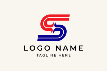 Abstract letter s with star logo design