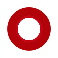 Red Circle Gasket: A vibrant red circular gasket, showcasing its clean lines and precise form, ideal for industrial or mechanical design contexts.