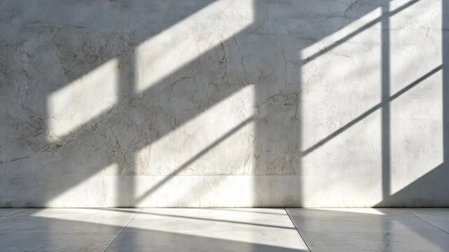 A white marble surface with gentle shadows and an uncluttered area for text