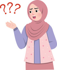 Girl With Uncertain Expression And Raised Eyebrows