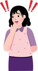 Cute Girl Reacting to Unexpected News