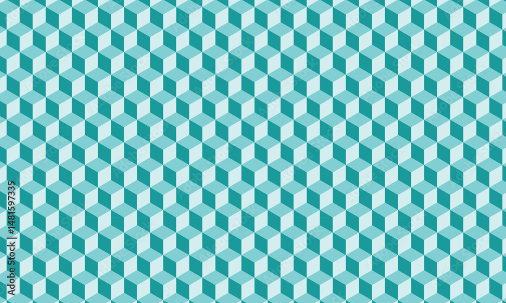 Poster abstract 3d cube pattern art.