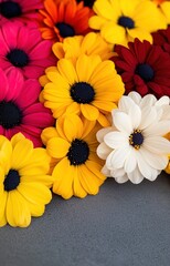 yellow and red flowers