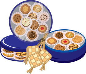 Parcel Lebaran with Snacks and Traditional Gifts