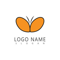 Stylized Butterfly logo and symbol