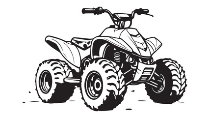 Obraz premium ATV line art illustration 