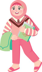 Child Preparing to Pray Tarawih in Holy Month