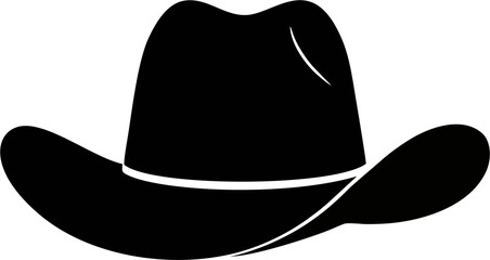 Brown Felt Cowboy Hat Vector – Rodeo Outfit Design for T-Shirt and Print