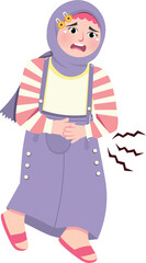 Hungry Kid Fasting for the First Time in Ramadan