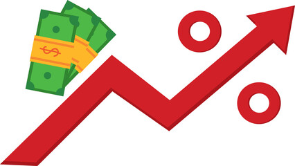 Flat Design of Currency Inflation and Dollar Appreciation