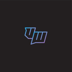 amazing esport style VW monogram logo design letter dinamyc line gaming concept
