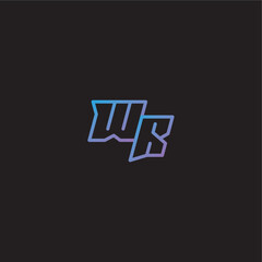 amazing esport style WR monogram logo design letter dinamyc line gaming concept