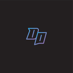 dinamyc line gaming concept DO amazing esport style monogram logo design letter